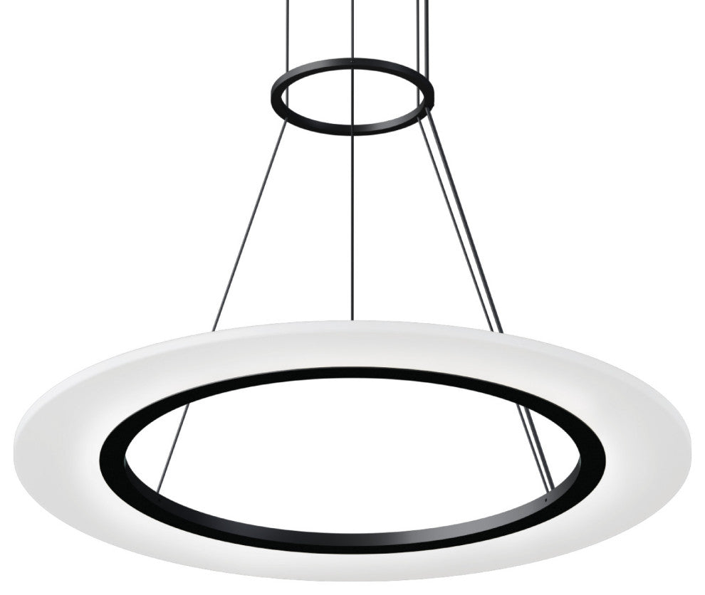 Sonneman 2071 Arctic Rings 24"W LED Suspension Pendant - Satin Black