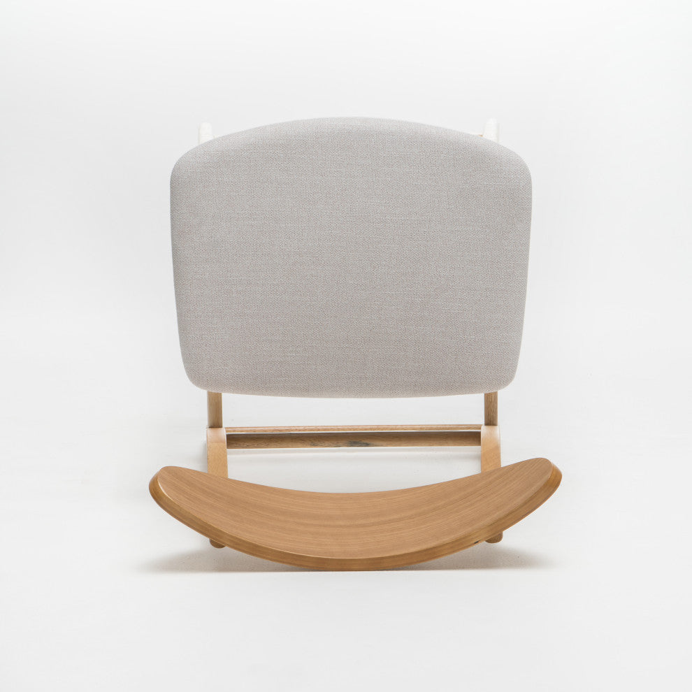 GDF Studio Molle Mid-Century Design Counter Stools, Beige/Oak, Set of 2