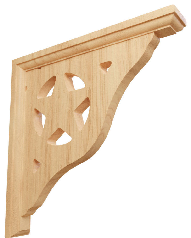 1 1/2"W x 10"D x 10"H Bulwark Bracket, Red Oak