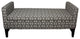 Modern Dark Brown and White Retro Star Print Storage Bench