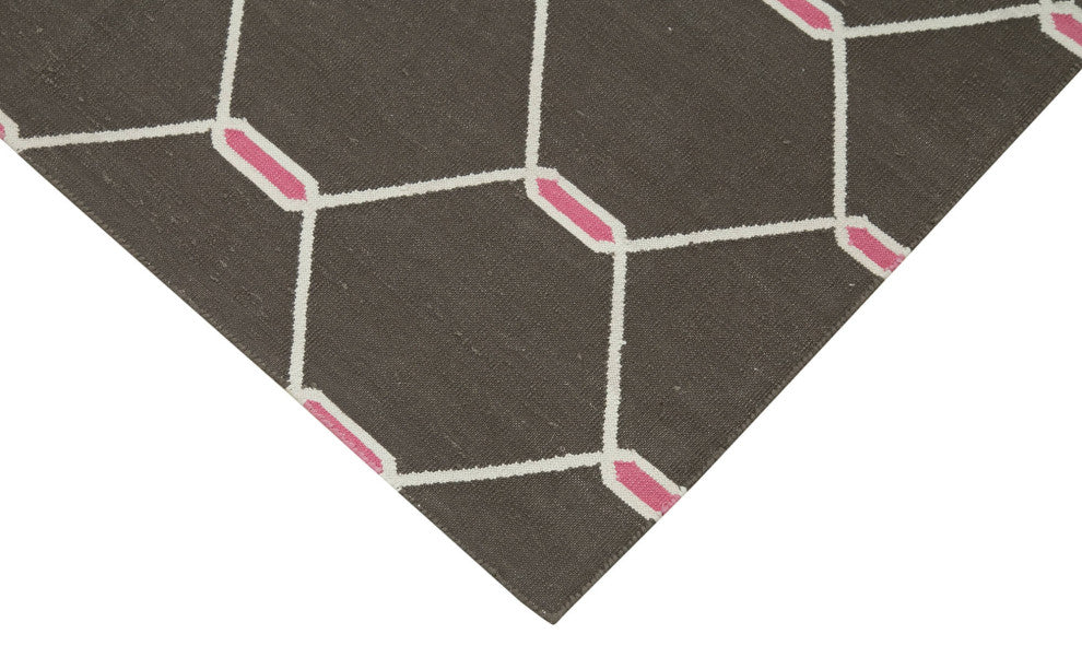 Rug N Carpet - Handmade Wool 3' 7'' x 5' 6'' Flatweave Dhurrie Kilim Rug