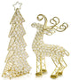 HomeRoots 3.5" x 8" x 16" Gold Crystal Christmas Tree
