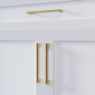 Dowell Series 3008 Handles, 128mm/5" CTC, 10-Pack, Brushed Brass