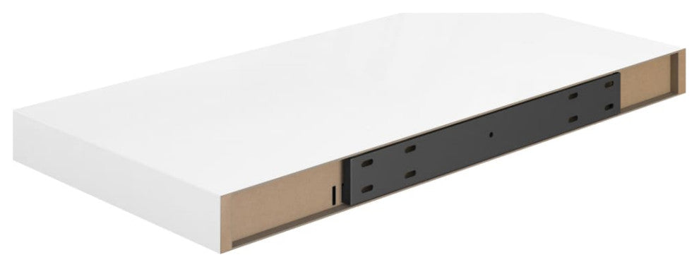vidaXL Wall Shelves Floating Shelves Display Shelves 2 Pcs High Gloss White