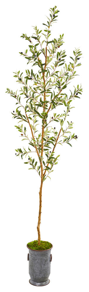 7.5' Olive Artificial Tree in Decorative Planter