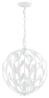 Broche 4 Light Chandelier in Matte White
