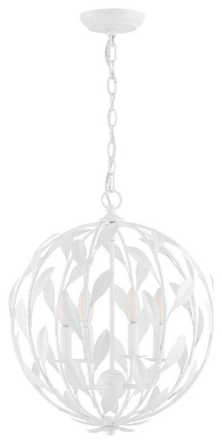 Broche 4 Light Chandelier in Matte White