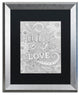 Hello Angel 'Live Laugh Love', Silver Frame, Black Mat, 20x16