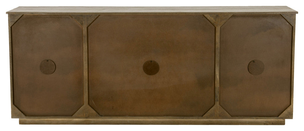 Archie Contemporary Solid Wood Sideboard Finished, North Creek Brown