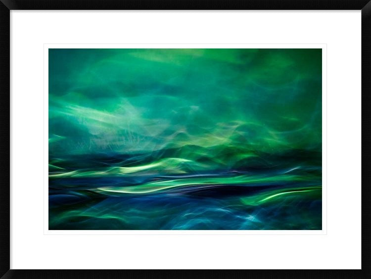 "Northern Lights" Framed Digital Print by Willy Marthinussen, 30x22"