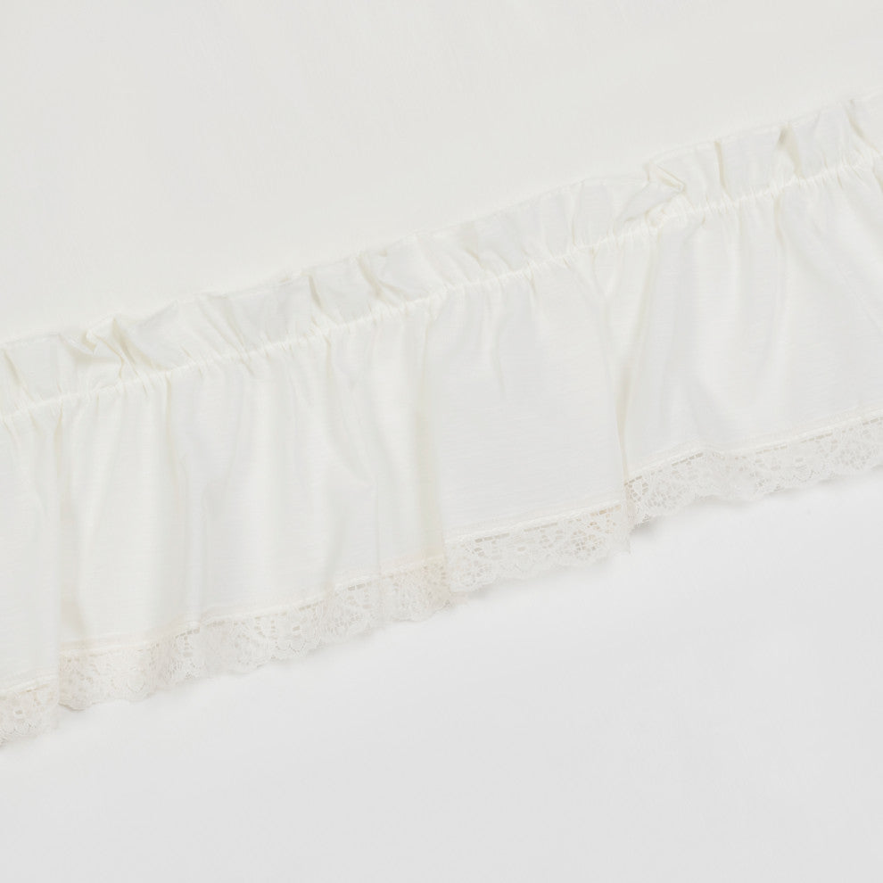 Madelyn 82" x 38" Ruffled Victorian Swag, Natural
