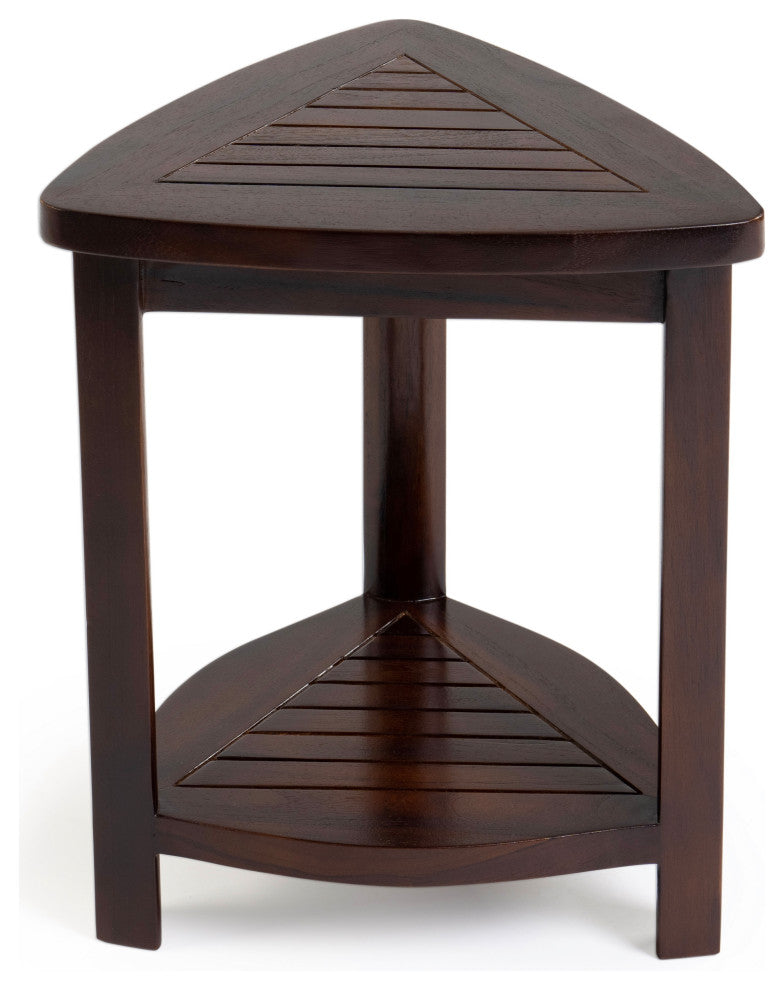 Ala Teak Wood Bath Spa Shower Stool Corner Table Bench Stool Fully Assembled