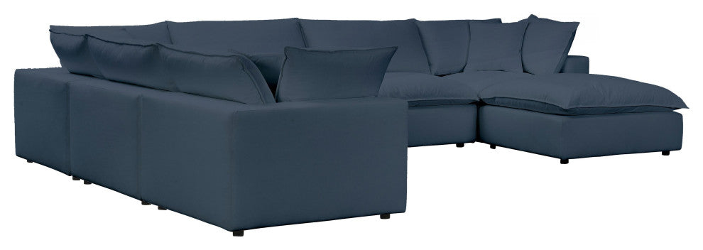 Cali Navy Modular Large Chaise Sectional