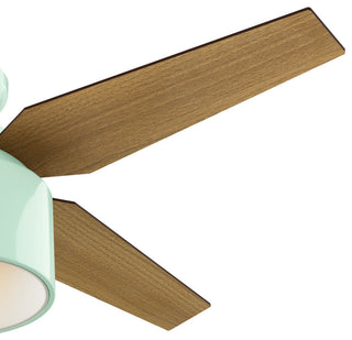 Hunter Fan Company Cranbrook Low Profile Mint Ceiling Fan With Light/Remote, 52"