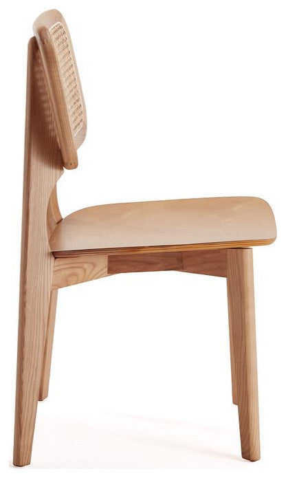 Manhattan Comfort Versailles Dining Chair, Nature, Set of 4