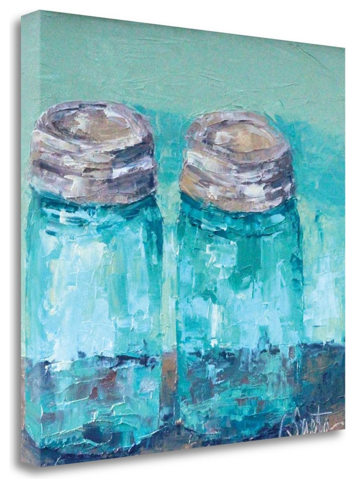 "Two Blue Jars" By Leslie Seata, Giclee Print on Gallery Wrap Canvas