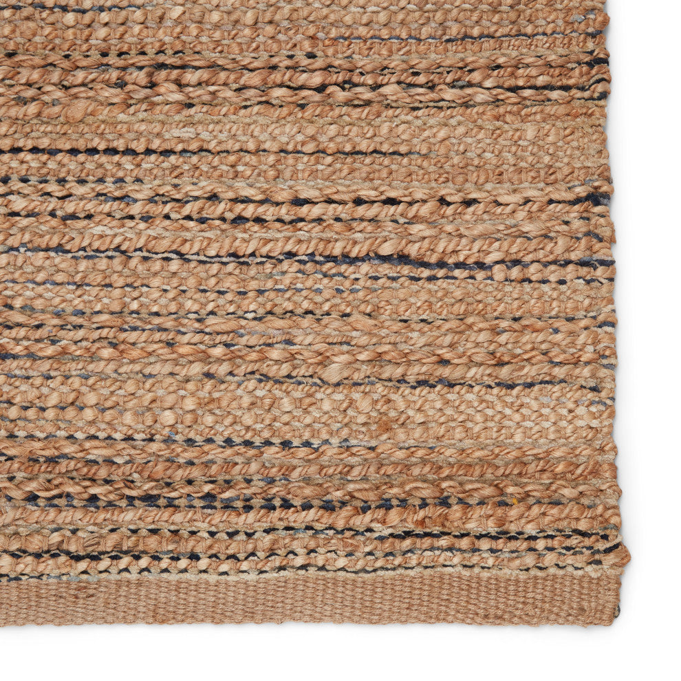 Jaipur Living Canterbury Natural Solid Tan/ Navy Area Rug 3'6"X5'6"