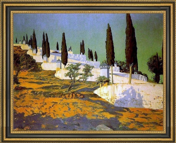 Santiago Rusinol Prats Calvario de Valencia Framed Premium Canvas Print, 20"x25"