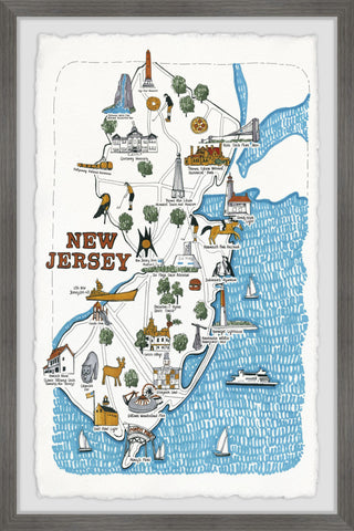 "NJ Spots" Framed Painting Print, 16x24