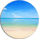 Calm Waves At Tropical Beach, Seashore Photo Round Wall Art, 23"