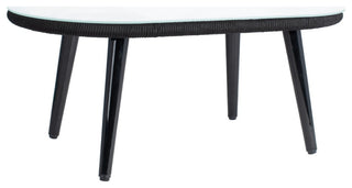 Safavieh Outdoor Halcott 4 Piece Living Set Grey / White