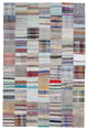 Rug N Carpet - Handmade Anatolian 6' 7'' x 9' 11'' Unique Patchwork Kilim Rug