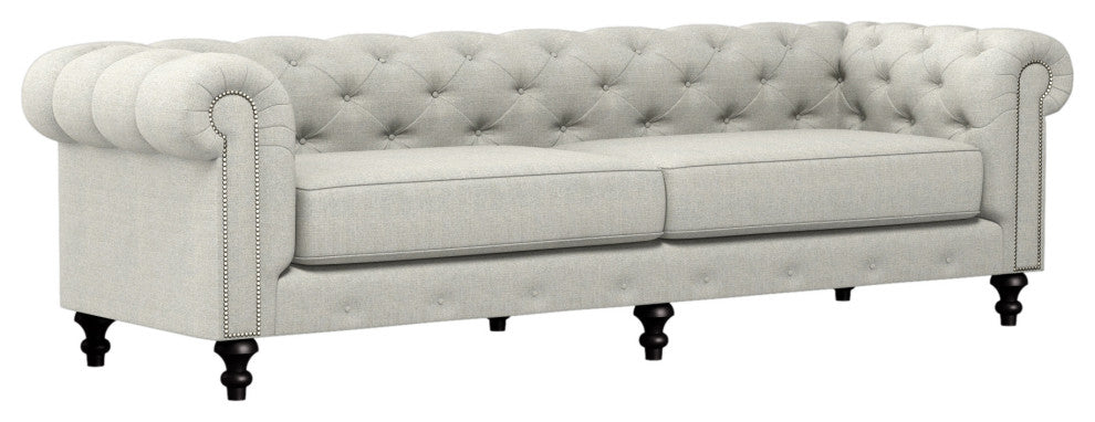 Nativa Interiors London 103" Sofa, Gray, Deep Plush Depth