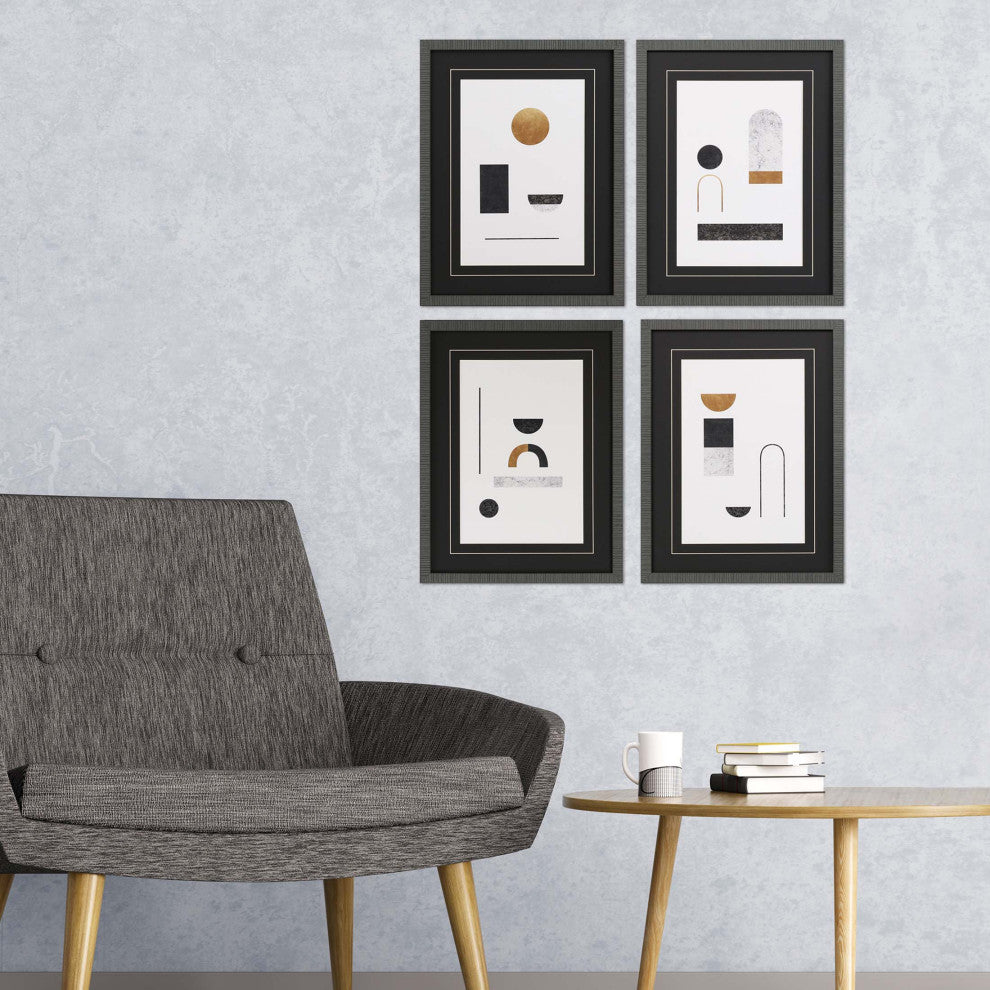 Abstract Luxe Art, 4-Piece Set