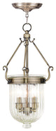 Livex 50515-01 3-Light Antique Brass Pendant, Antique Brass