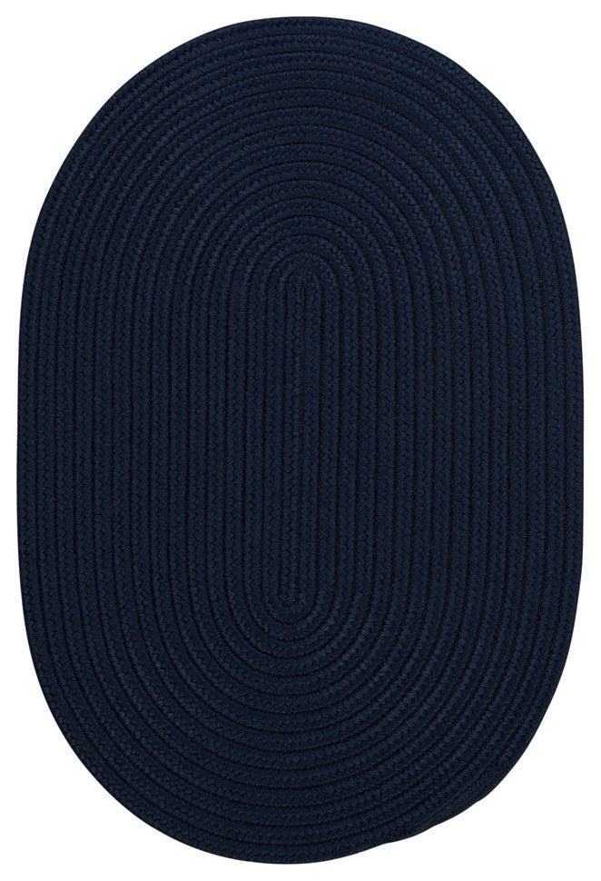 Colonial Mills Boca Raton BR52 Navy Indoor/Outdoor Area Rug, Oval 10'x13'