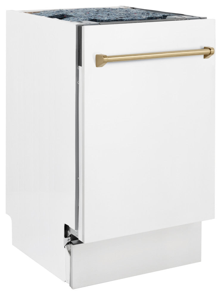 ZLINE 18" Tall Tub Dishwasher, White Matte DWVZ-WM-18-CB
