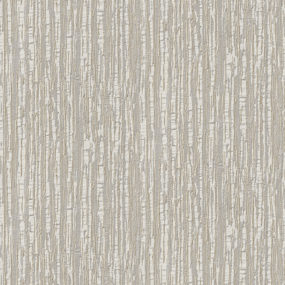 Textured Wallpaper, Grasscloth Stripes, Gray Metallic Silver, 1 Roll
