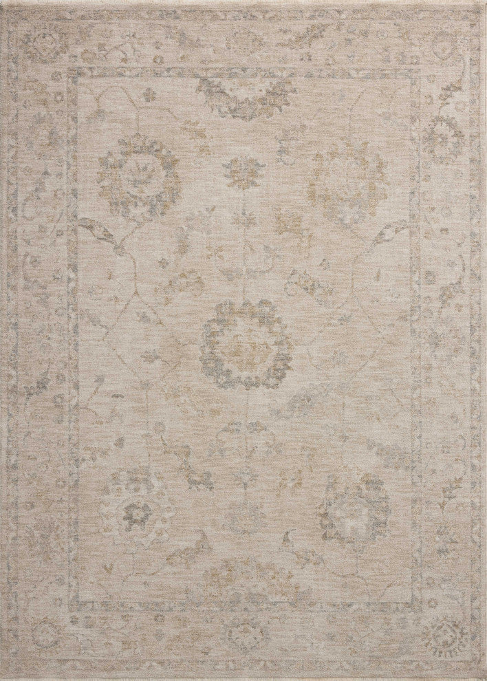 Chris Loves Julia x Loloi Louisa Oatmeal / Slate 7'-10" x 10' Area Rug