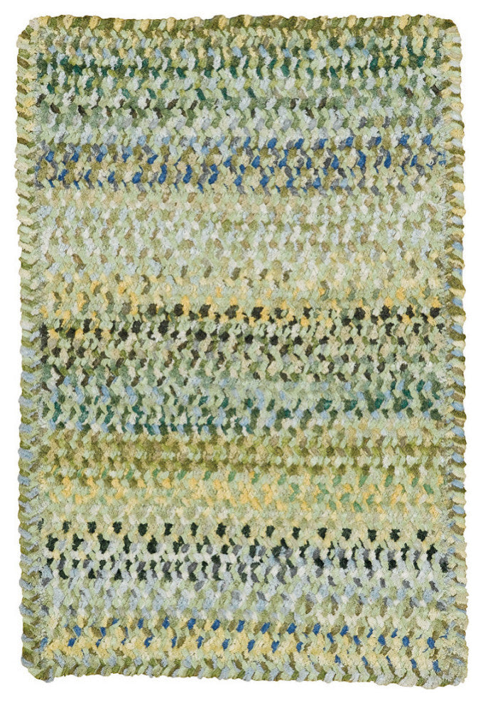 Capel Ocracoke Pale Green 0425_225 Braided Rugs - 5' X 8' Oval