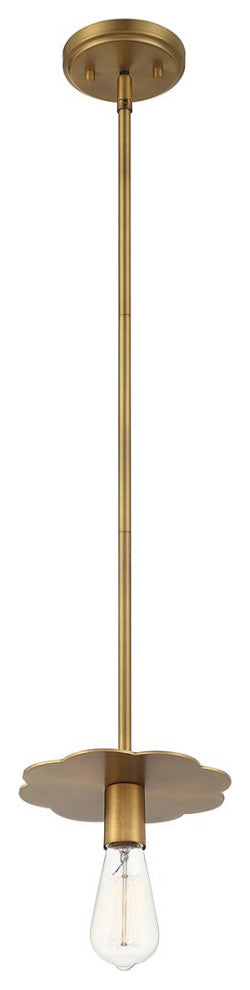 Savoy House Meridian 1 Light Mini-Pendant Natural Brass