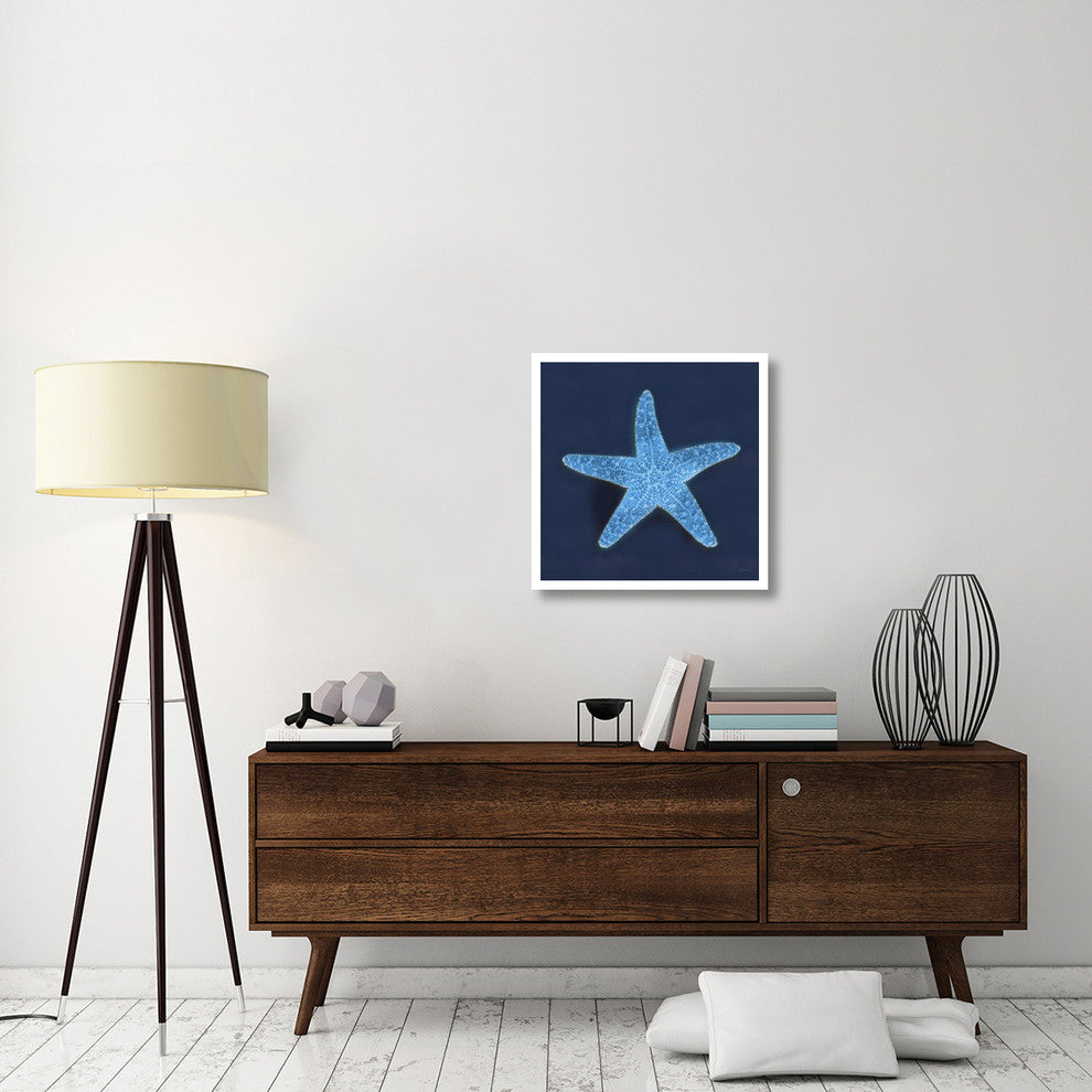"Cyanotype Sea III" Digital Paper Print by Sue Schlabach, 26"x26"