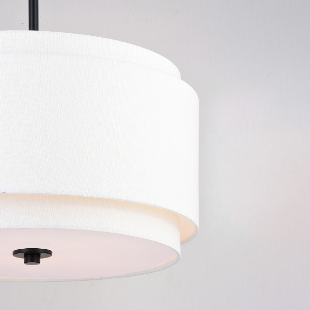 Burnaby 20.5" 4 Light Pendant Black