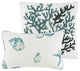 Harbor House Coastal Beach House Blue Seashells Comforter Set