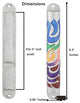 Matashi Hand Painted Enamel 6'' Mezuzah