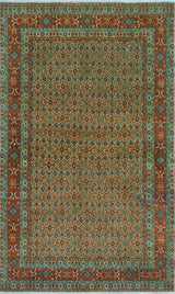 Fine Vintage Distressed Layken Rust/Beige Rug, 3'0 x 4'11