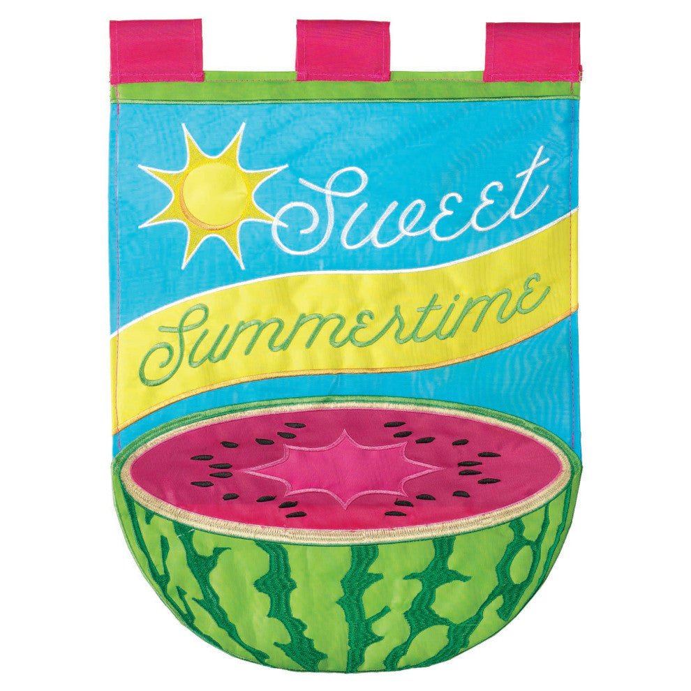 Flag  Double Applique  Sweet Summertime Melon Polyester Large