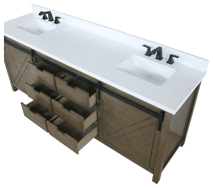 Marsyas 80" Vanity Cabinet Only, Rustic Brown
