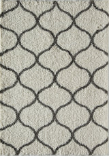 Feather Shag Ivory Charcoal Links 8'0" x 10'0" Rug