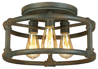 Wymer 3-Light Ceiling Light, Zinc