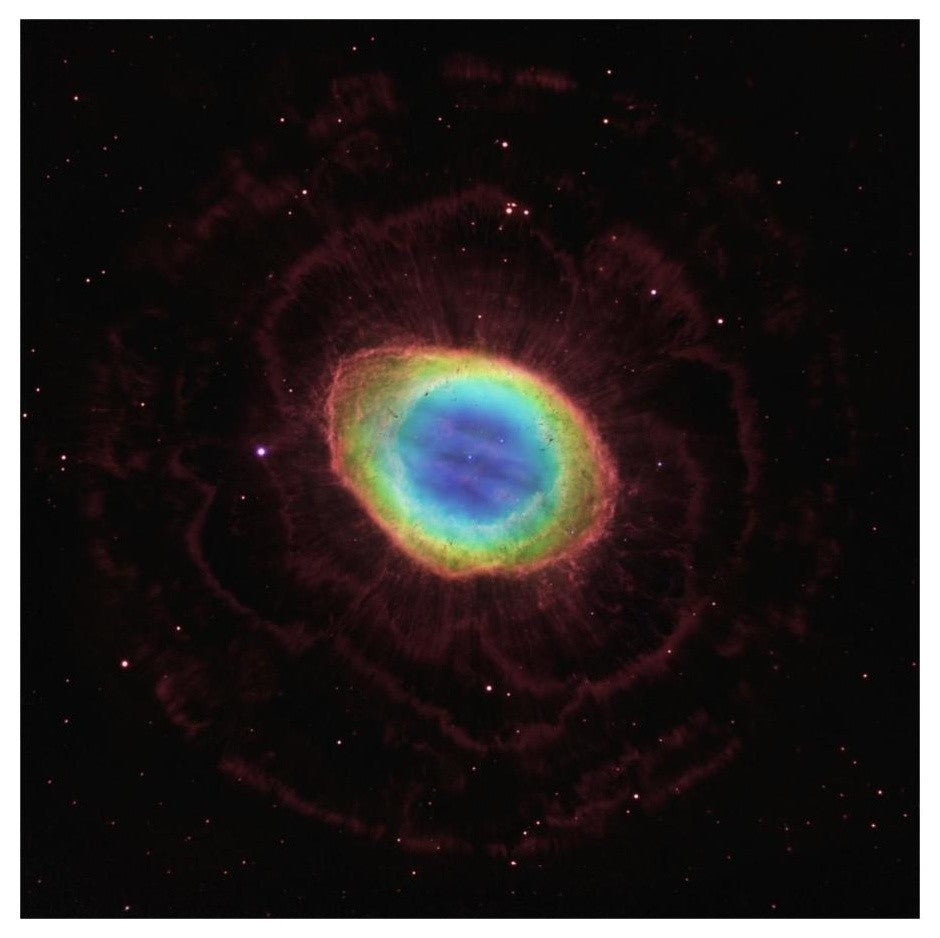 "Hubble Reveals the Ring Nebula's True Shape" Paper Print by NASA, 20"x20"