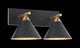 Matteo Lighting S10602MB Wall Sconce, Aged Gold Brass / Matte Black Finish