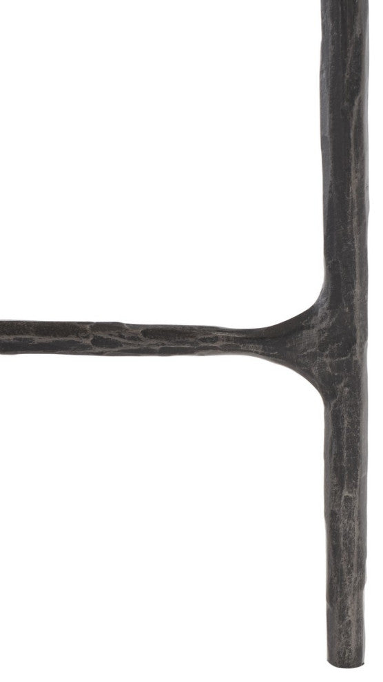 Safavieh Couture Jessa Forged Metal Round End Table, Black