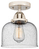 Large Bell Semi-Flush Mount, Polished Nickel, Seedy, Seedy