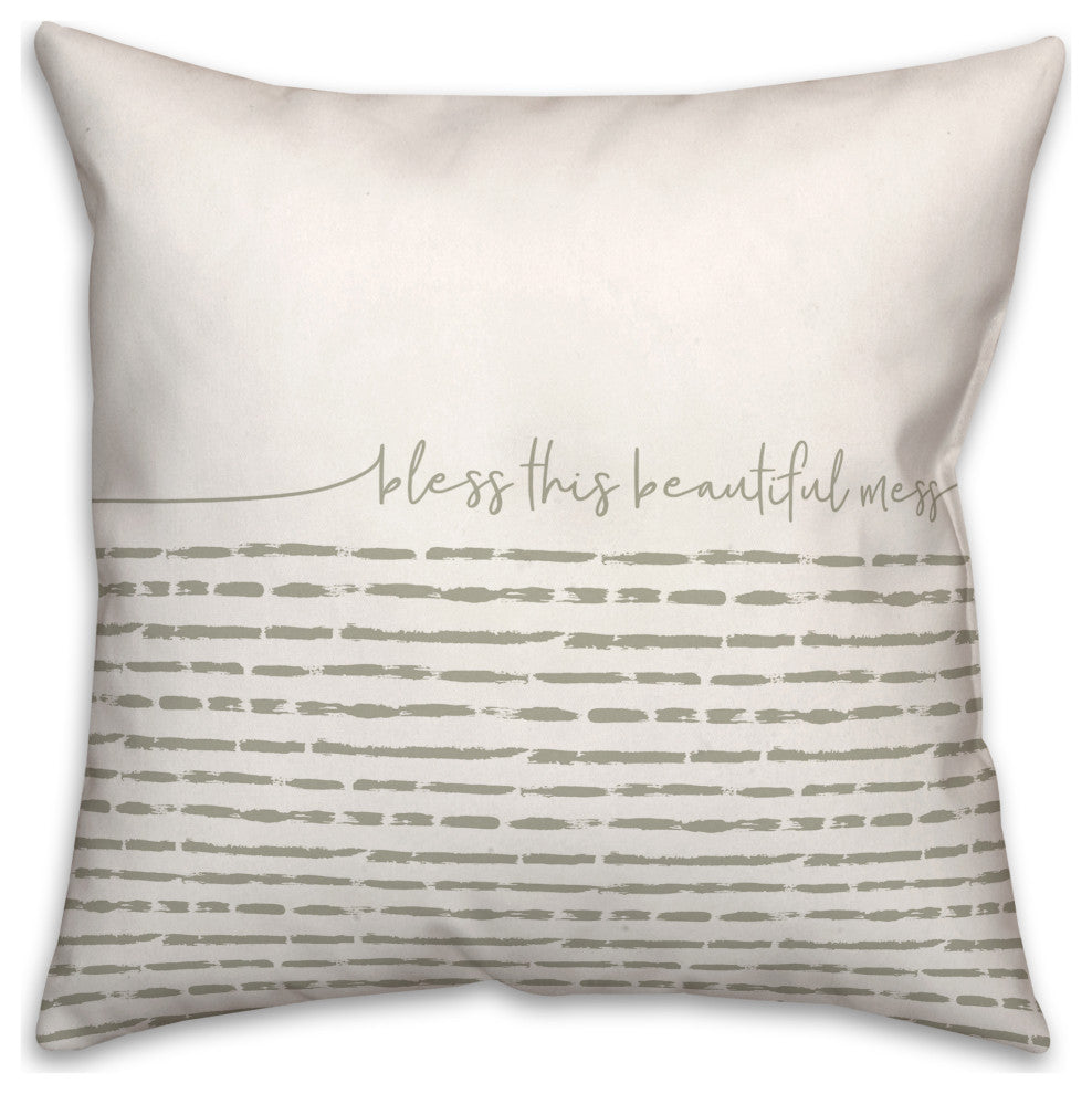 Bless this Beautiful Mess 18x18 Spun Poly Pillow
