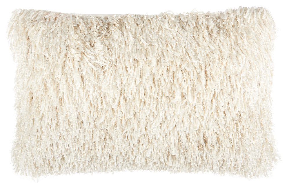 Mina Victory TL048 Throw Pillow, Ivory, 14" x 24"